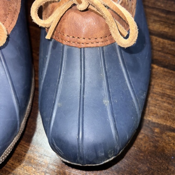 Sperry TopSider Cormorant STS94869 Brown Blue Slip-On Duck Boots Women's Size 7 - Picture 10 of 11